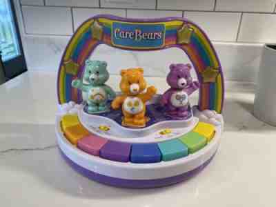 RARE 2004 Care Bears Light Up Musical Toy Piano Care Bear - Tested And Works
