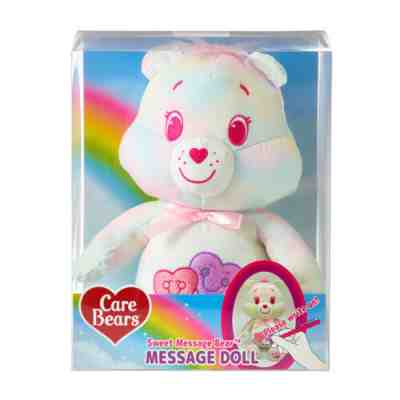 Care bears Sweet message bear Heart Soft Plush doll toy cute pastel colors pale