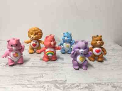 6 Vintage 1980â??s AGC Care Bears Poseable Figures CHEER BRAVE HEART TENDER HEART