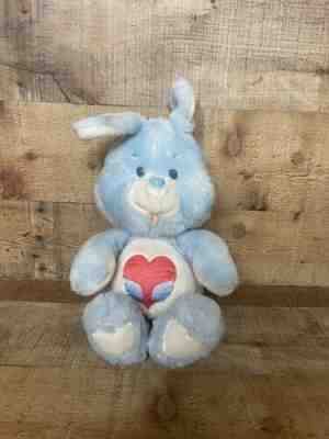 Care Bears Cousins Swift Heart Bunny Rabbit Plush Blue Vintage 1984 Kenner 12