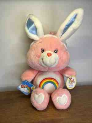 Vintage Care Bears Happy Easter Cheer Bear Bunny Pink Plush Collector's Edition