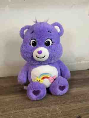 Care Bears Best Friend Bear Unlock Magic Star Heart Purple Plush Doll Stuffed