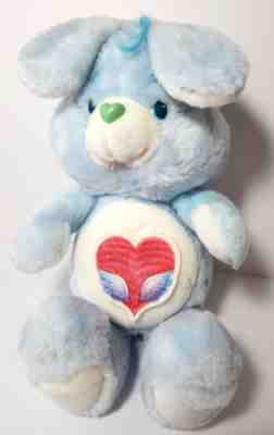 VINTAGE 1984 CARE BEARS COUSINS Swift Heart Bunny Rabbit 13â? Blue Plush KENNER