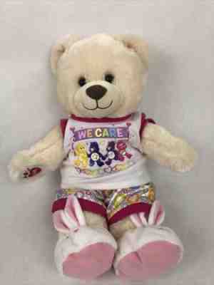 2015 Build-A-Bear Care Bears We Care PJs With White Bunny Slippers