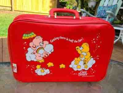 Vintage Care Bears Red Suitcase 1980s 1983 Getting there is half the fun