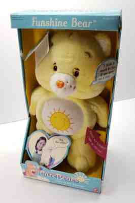 NEW 2002 Care Bear Care-A-Lot Friends Funshine bear Talking & Light Up new