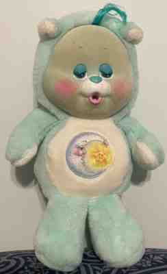 Vintage 1986 Kenner CARE BEAR CUBS Bedtime Cub plush flocked face
