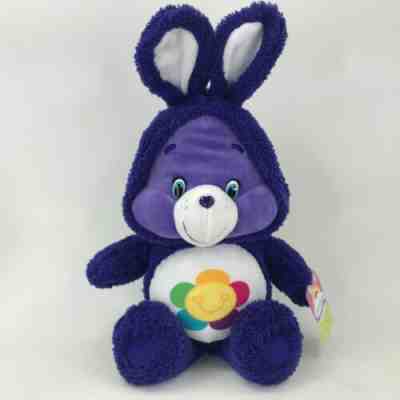 Care Bears Just Play Harmony Easter Gift Purple Jumbo Plush 15" Bunny Ears Hood