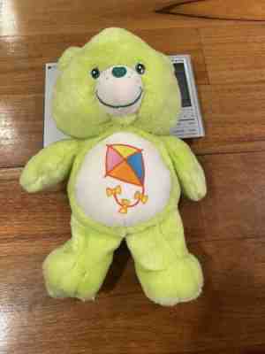 Care Bears Lime Green Plush DO YOUR BEST Kite Stuffed Teddy Bear 2004 Vtg 12