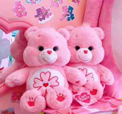 Care Bears Cherry Blossom Pink New Official Licensed Plush Care Bear Doll 10in