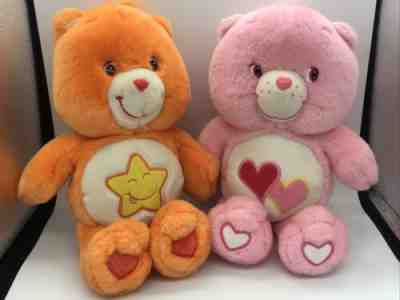 Lot Of 2 Care Bears Lots Of Laughs Orange 2002 Lots Of Love 2003 Pink 13