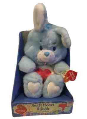 Vintage Care Bear Cousins Swift Heart Rabbit Stuffed Kenner 1985 w/Box & Tag