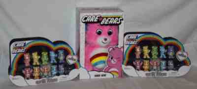 CARE BEARS COLLECTOR SET GLITTER FRIENDS X 2 EXCLUSIVE CHEER BEAR PLUSH KINDNESS