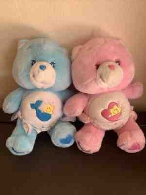 Care Bears plush 2002 Twins Babies Boy Girl!