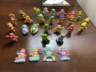 Vintage Care Bears AGC figures 1983 1984 lot of 24 & 4 x 1985 magnets