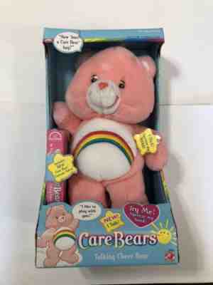 Care Bears Talking CHEER Bear Plush Play Along 2003 w/VHS