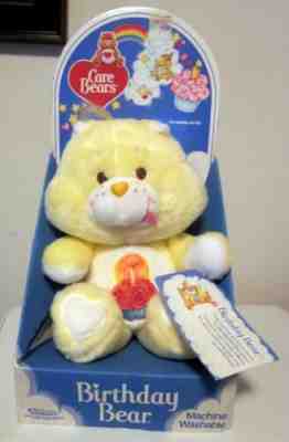 Vintage 1980's Kenner Birthday Bear Care Bears 13â? Plush Toy 60200 NEW W/ Box
