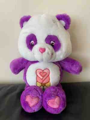New ListingRare Care Bears Talking Polite Panda 2005 Stuffed Animal Plush Purple Ears White