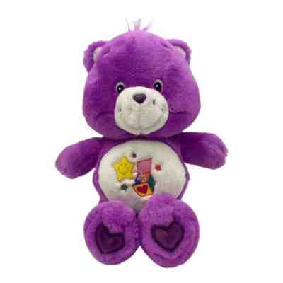 Talking Care Bears Surprise Bear 13 Inch 2004 Rare HTF Purple - Tested & Working