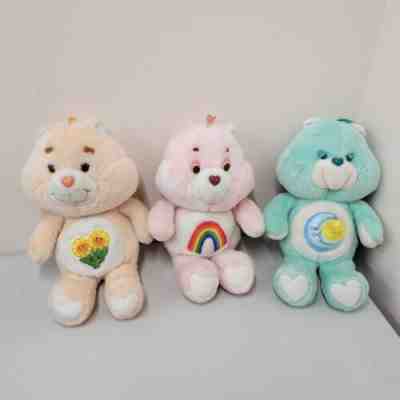 Lot Of 3 Vintage Care Bear Plush 1983 American Greetings Damaged Stained