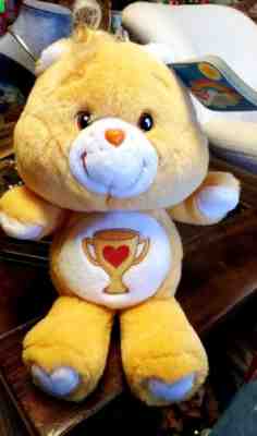 Rare-Vintage 2003- Care Bears Champ Bear-Trophy heart Belly 13