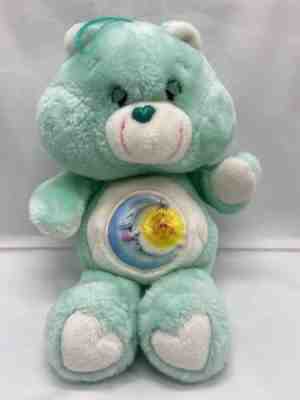 Vintage Care Bears Bedtime Bear Plush Sleepy Mint Green 1983 Kenner