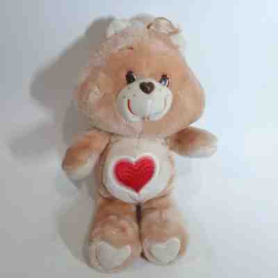 Vintage 1983 TENDER HEART Bear Care Bears Plush Kenner beige with heart 13â?