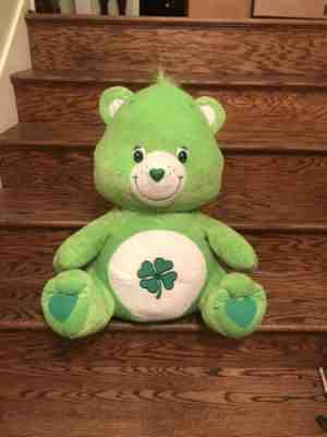 Jumbo XL Good Luck Care Bear Plush 30â? Huge stuffed animal sitting