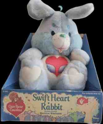 Vintage Care Bear Cousins Swift Heart Rabbit Stuffed Kenner 1984 NIB