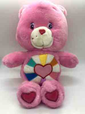 Care Bears Pink HOPEFUL HEART Teddy Bear Soft Plush Talking 13â? Doll Toy RARE