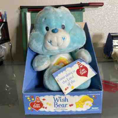 Vintage 1980s Wish Care Bear 13'' New In Original Box w/Hang Tag Plush Unopened