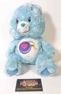 Care Bears Play-a-Lot Bear Bouncing Ball Tummy Blue Plush 2005 12â? - Used Nice!