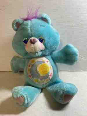 Vintage 1991 Blue Care Bear Moon Bedtime Collections 11â? Stuffed Animal