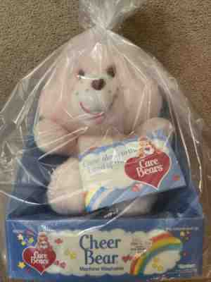 Vintage 1983 Kenner Care Bears CHEER BEAR Plush New In Box/Bag Toys R Us OG Tag