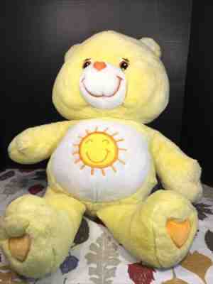 VGUC VINTAGE 26 ? Care Bear Yellow Plush FUNSHINE Sunshine Bear