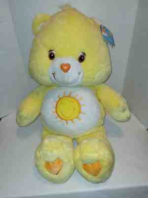 NWT 2002 Funshine Care Bear Jumbo Plush 26â? Yellow Sunshine RETIRED VINTAGE