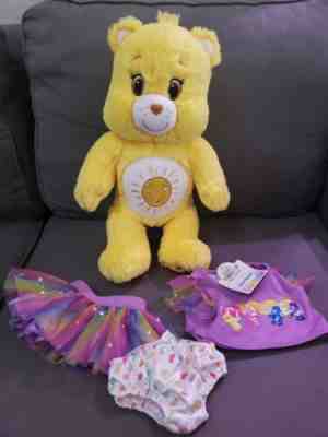 NEW Build A Bear FUNSHINE BEAR Care Bears Sunshine Plush Yellow with clothss