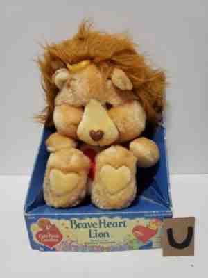 Vintage Care Bearcuisins Brave Heart Lion Plush Stuffed Kenner 1985 In The Box