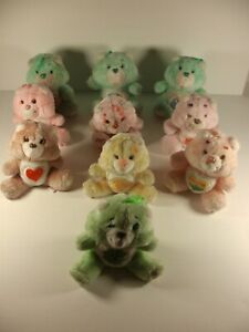 Lot Of 10 Kenner Care Bear Plush Bears from the 1980's