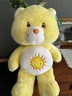 Vintage Care Bears 2003 Jumbo Funshine Bear Stuffed Animal Plush Play Along 26”