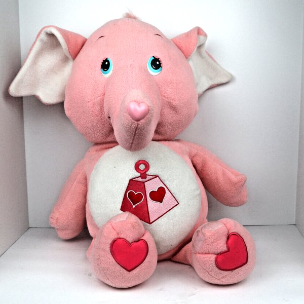 2004 Care Bears Cousins Rare JUMBO 24" LOTSA HEART Pink Elephant Plush