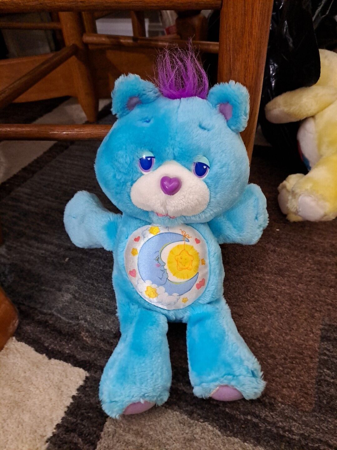 Vintage 1991 Blue Care Bear Bedtime Bear 12" Plush