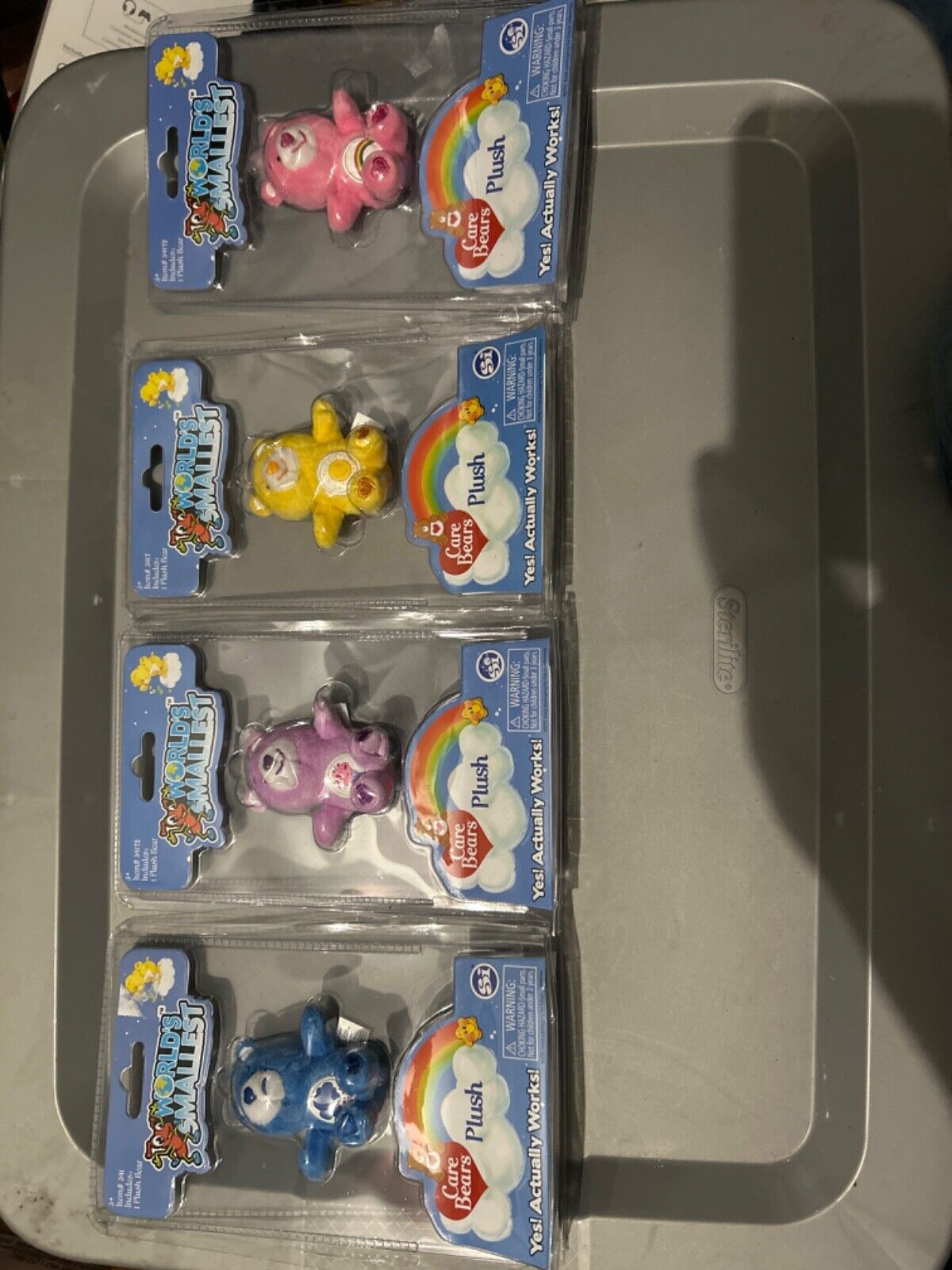 World's Smallest Care Bears Series 1 Grumpy Funshine Share Cheer Nib