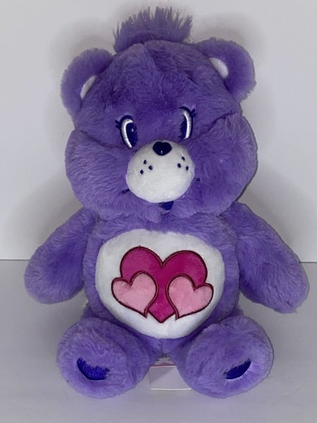 Miniso Care Bears 15" Plush Bear Harmony Purple Hearts RARE LIMITED 2023 W/Tags