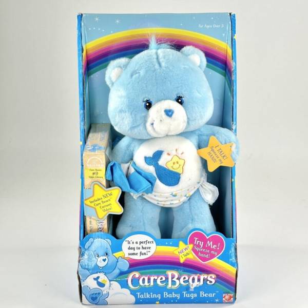 Talking Care Bear Baby Tugs Bear 2004 With VHS Tape New In Box RARE
