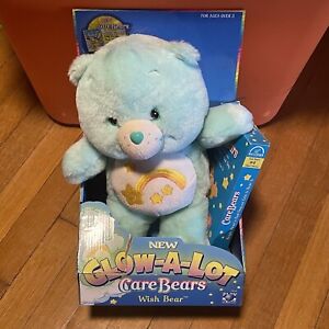 2003 CARE BEARS Glow-A-Lot Wish Bear Pre Owned VHS Included Box Included