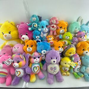 LOT of 27 Care Bears Plush Dolls Cousins Toys Love a Lot Share Grumpy Fun Shine