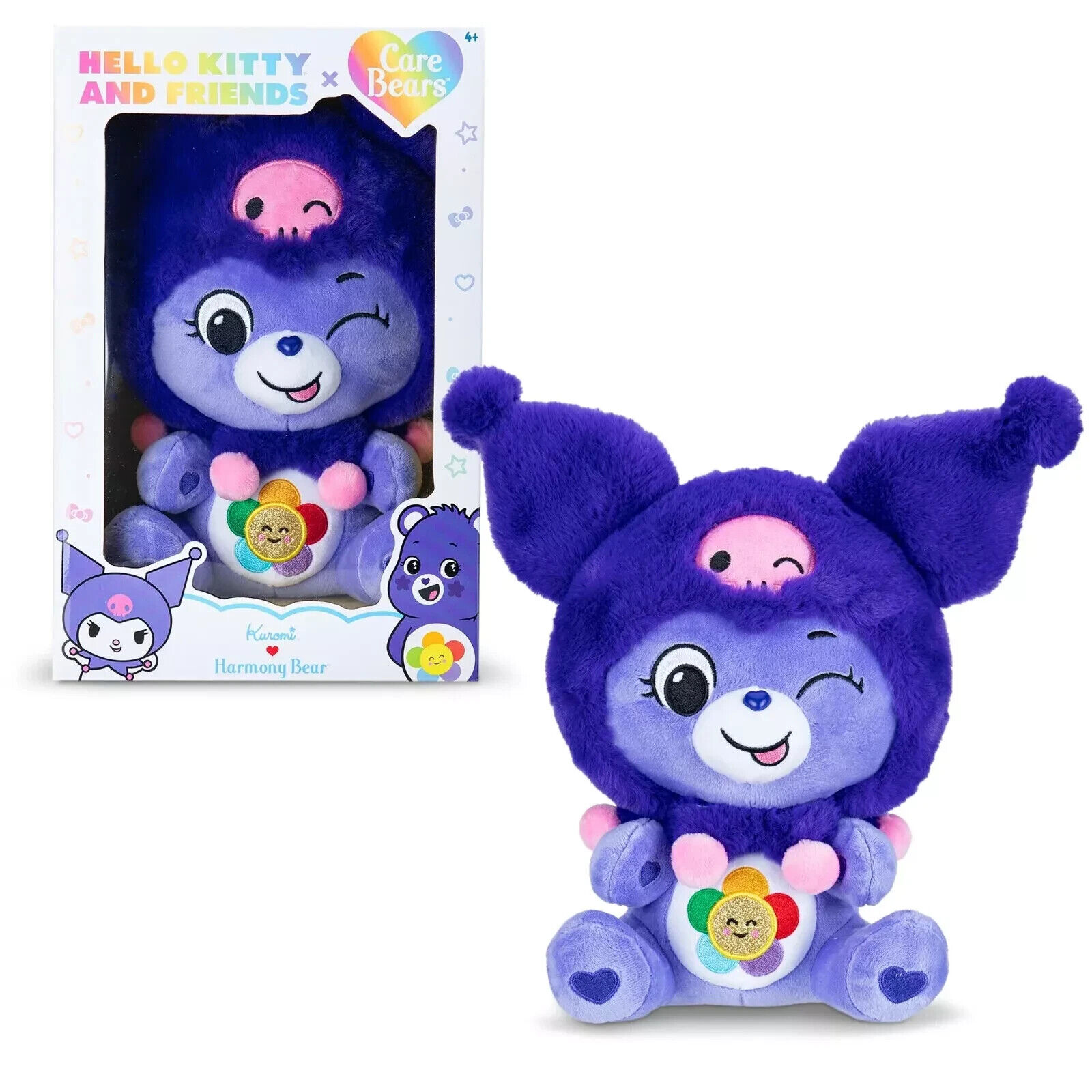 NIB! Sanrio Hello Kitty & Friends x Care Bears Kuromi Harmony Bear 10" FREE SHIP