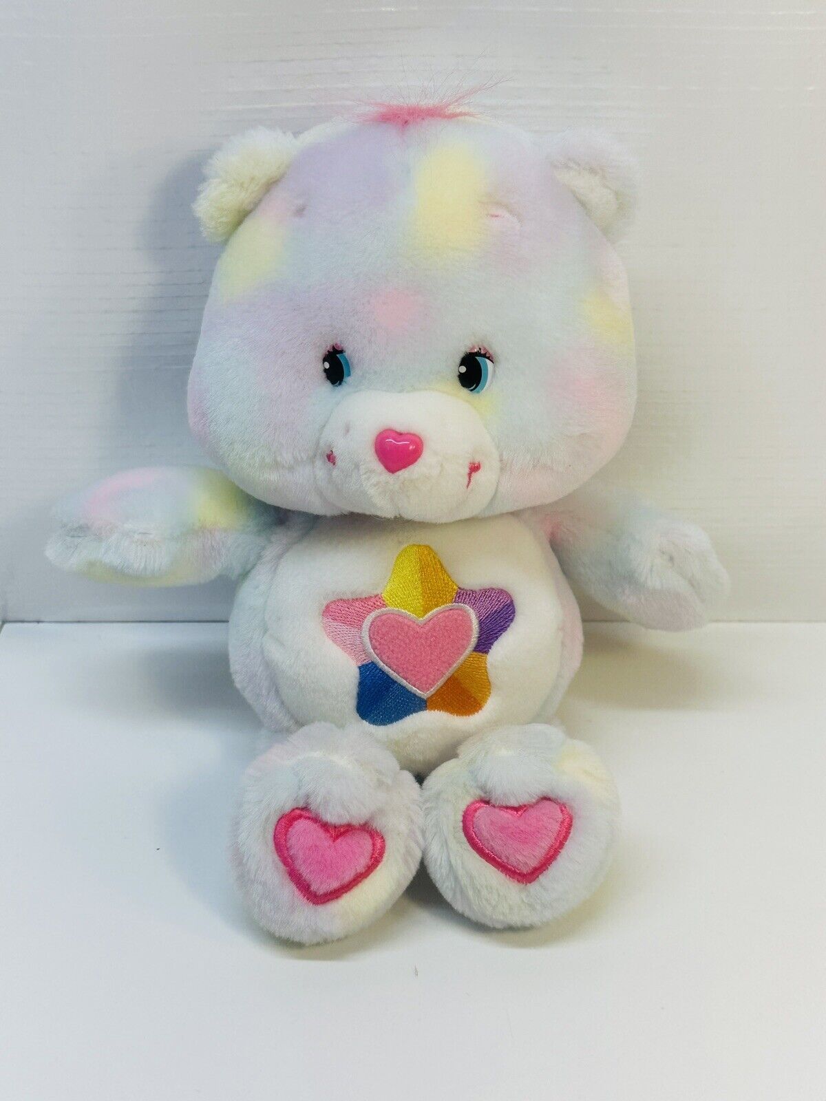 Vintage Care Bear True Heart Bear 12” Tie Dye 2004 Play Along Hippie No Sound