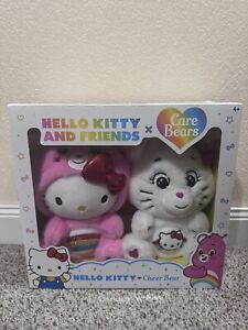 Hello Kitty and Friends x Care Bears Cheer Bear Plush Set Duo Brand New ???